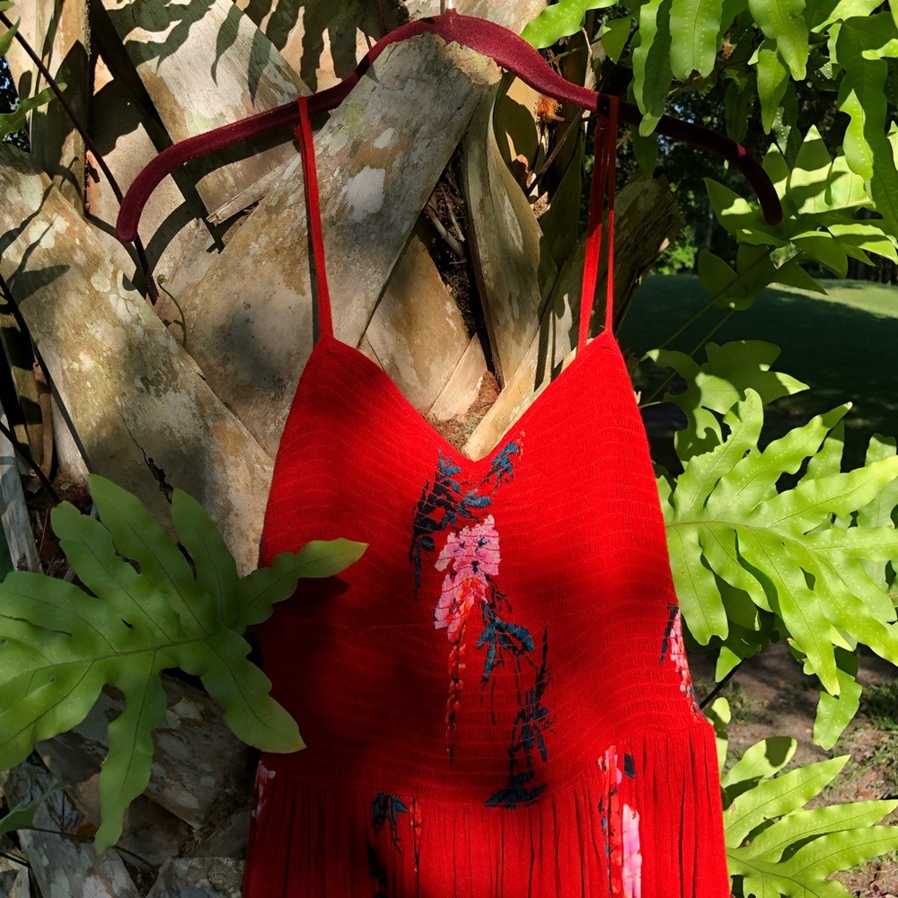 orange free people maxi dress